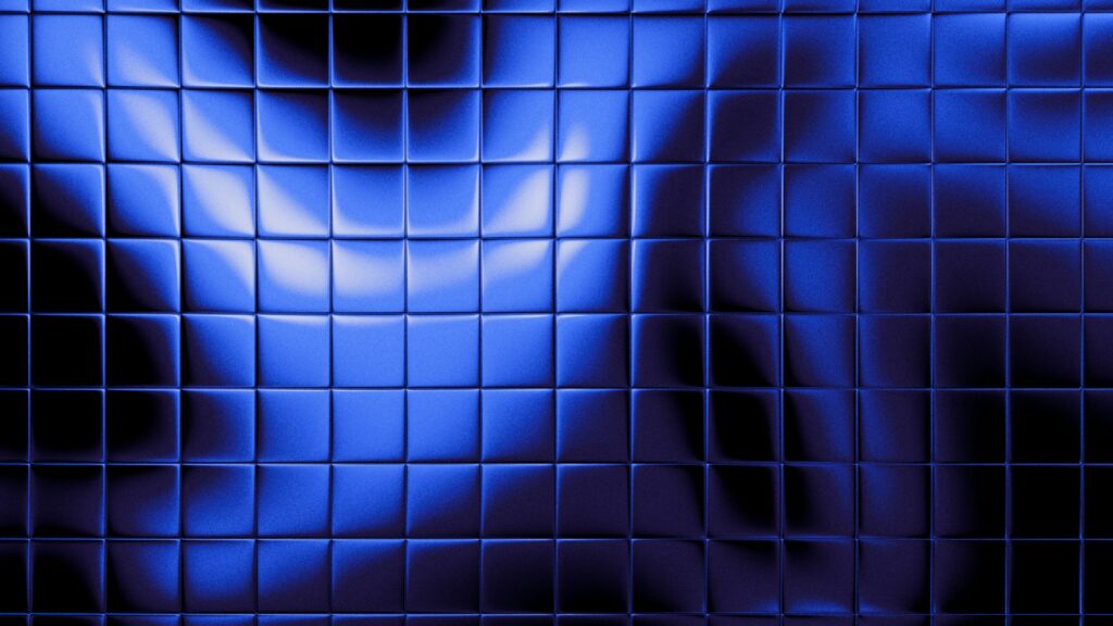 Abstract blauw raster met lichtweerkaatsingen